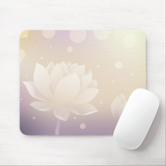 Elegant Lotus Flower Mouse Pad