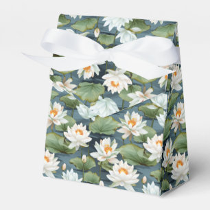 Elegant Lotus flower tiled pattern Large  Favour Box
