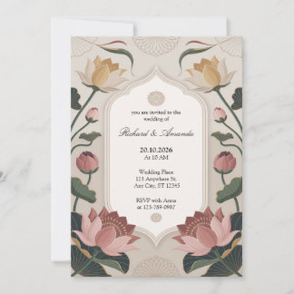 Elegant Lotus Harmony Invitation