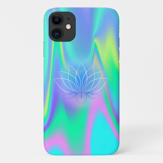 Elegant Lotus Holographic Case-Mate iPhone Case (Back)