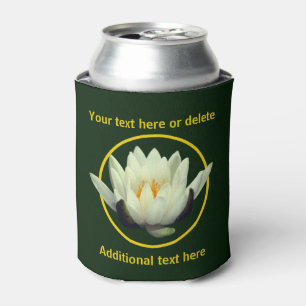 Elegant Lotus Lily Flower Personalised  Can Cooler