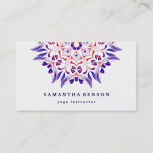 Elegant Lotus Logo Yoga Meditation Wellness Business Card