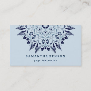 Elegant Lotus Logo Yoga Meditation Wellness Business Card
