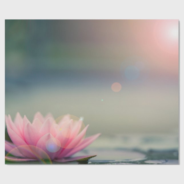 Elegant Lotus Nature Wrapping Paper (Flat)