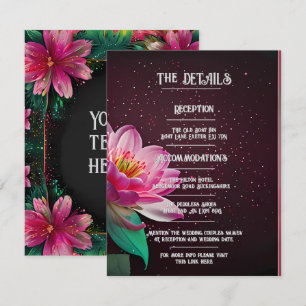 Elegant Lotus Wedding Invitation   Floral Cosmic
