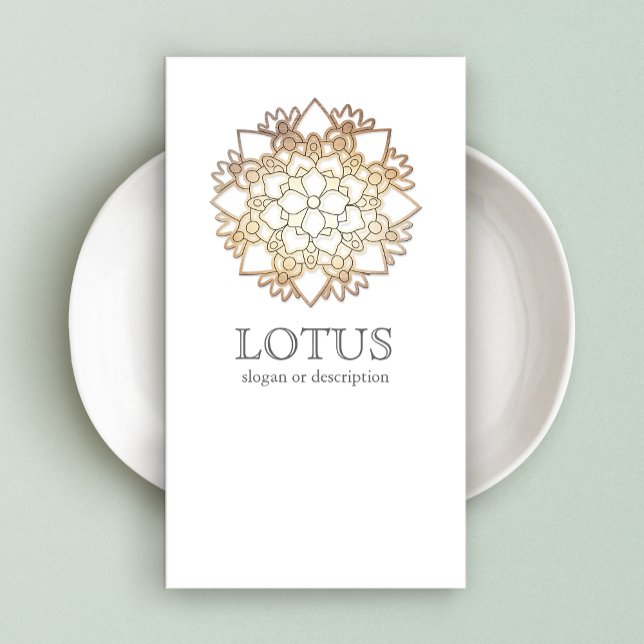 Elegant Lotus Women's Fashion Boutique White Business Card (Creator Uploaded)