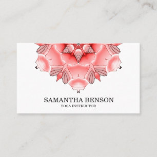 Elegant Lotus Yoga Instructor Business Card