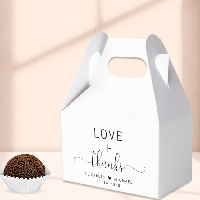 Elegant Love And Thanks Wedding Favour Box (Creator Uploaded)