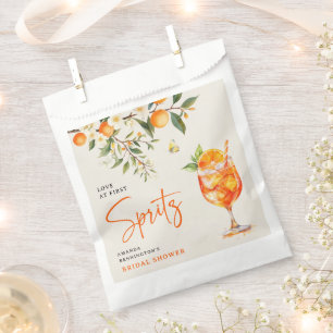 Elegant Love at First Spritz' Bridal Shower Favour Bags