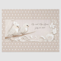 Elegant love birds wedding tissue paper