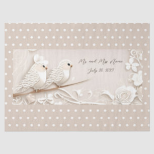 Elegant love birds wedding tissue paper