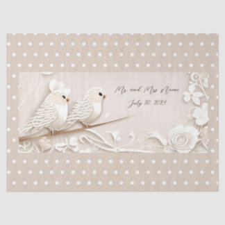 Elegant love birds wedding tissue paper