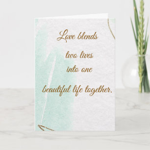 Elegant Love Blends Wedding Greeting Card