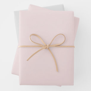 Elegant Love Blush Pink Grey Wedding Wrapping Paper Sheet