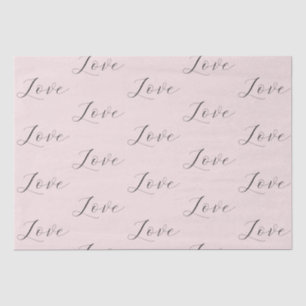 Elegant Love Blush Pink Wedding Tissue Paper