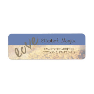 Elegant,Love ,Bokeh Address Label