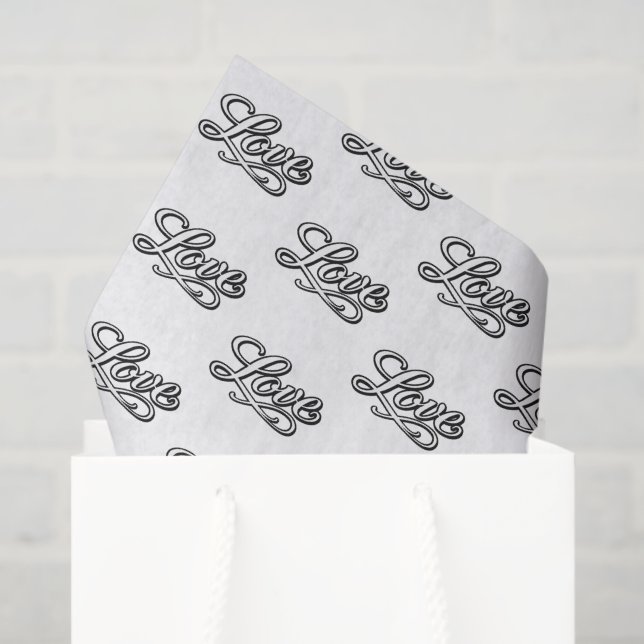 Elegant Love Decoupage Tissue Paper (Gift Bag)