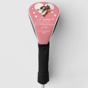 Elegant Love Happy Valentine's Day Family Photo Golf Head Cover