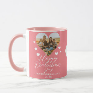 Elegant Love Happy Valentine's Day Family Photo Mug