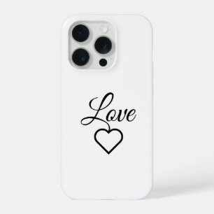 Elegant Love Heart Typography Case