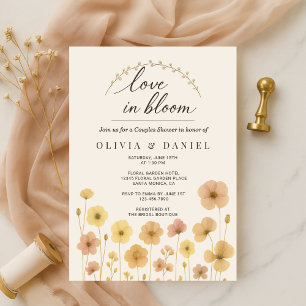Elegant Love In Bloom Boho Couples Shower  Invitation