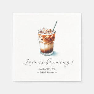 Elegant Love is Brewing Bridal Shower Napkin