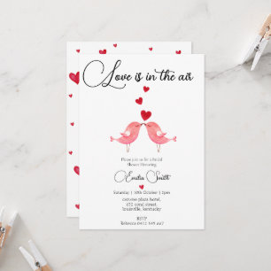 Elegant Love is in the air Bird bridal shower Invitation
