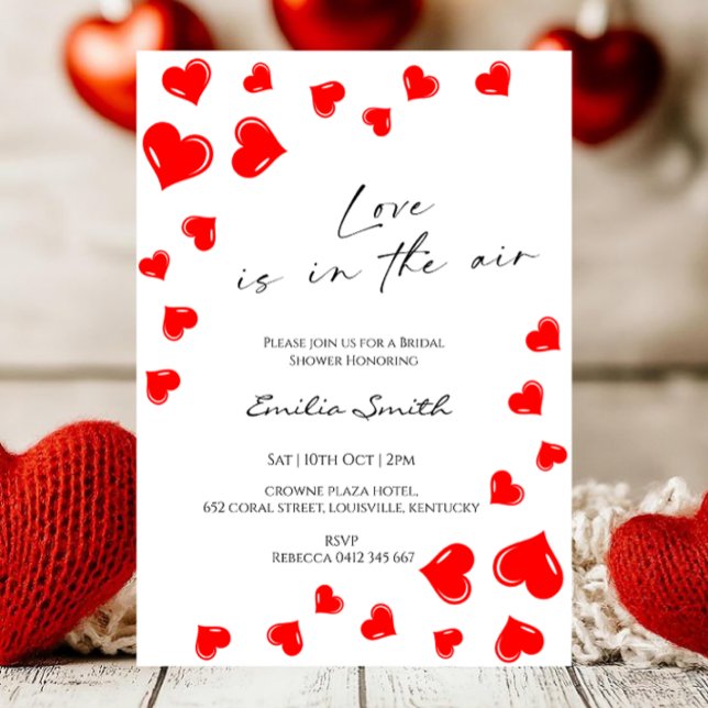 Elegant Love is in the air bridal shower   Invitation (Creator Uploaded)