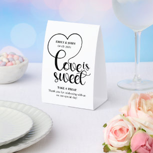 Elegant Love Is Sweet calligraphy Heart 