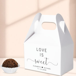 Elegant Love Is Sweet Wedding Favour Box