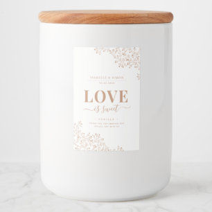 Elegant Love is Sweet Wedding Favour  Food Label