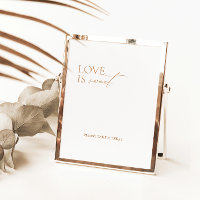 Elegant Love is Sweet Wedding Tabletop Signs