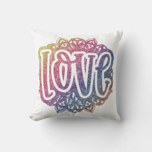 Elegant Love Quote Glitter Sparkle Romance Cushion