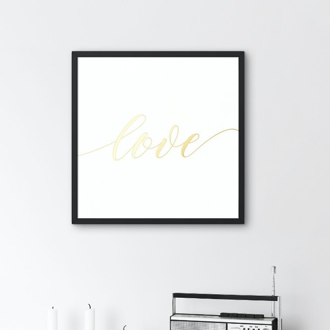 Elegant LOVE SCRIPT Real Gold Foil Prints (Creator Uploaded)