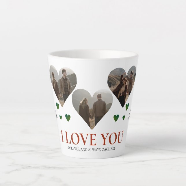 Elegant Love valentine's day couple 3 photo Name L Latte Mug (Front)