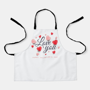 Elegant Love You For Valentine's Day Apron