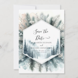 Elegant Lovely Mountain Wedding  Save The Date