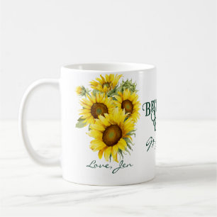 Elegant Lovely Rustic Sunflower Best Mum Ever Coffee Mug