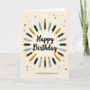 Elegant Luminary Birthday Card