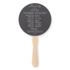 Elegant Lunaria Wedding Program Hand Fans