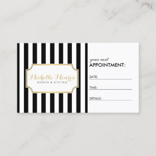 Elegant Luxe Bold Stripes Appointment Card