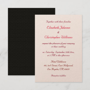 Elegant Luxe Satin Custom Wedding Invitation Card