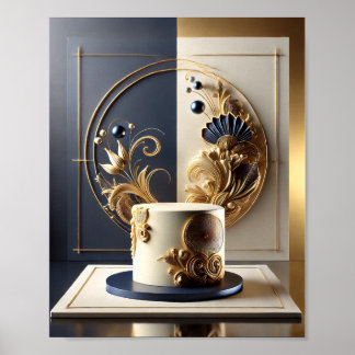 Elegant & Luxurious Cake Design Poster