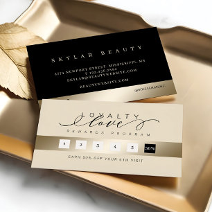 Elegant Luxurious Gold Black Loyalty Love Rewards