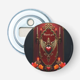 Elegant luxurious heart emblem. bottle opener