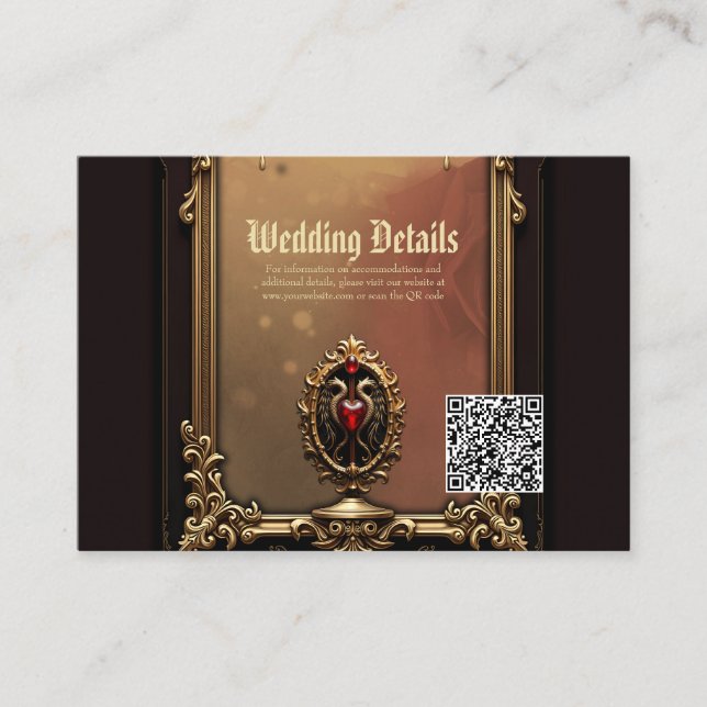 Elegant luxurious heart emblem.  enclosure card (Front)