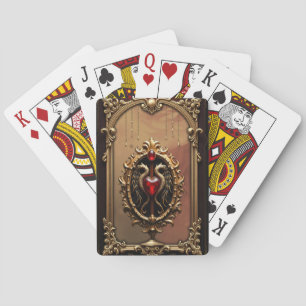 Elegant luxurious heart emblem. playing cards
