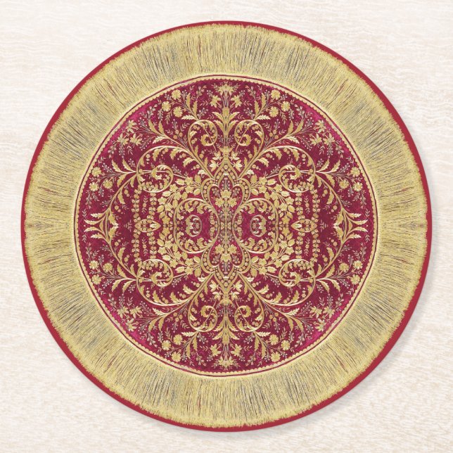 Elegant Luxurious Paper Coasters (Front)