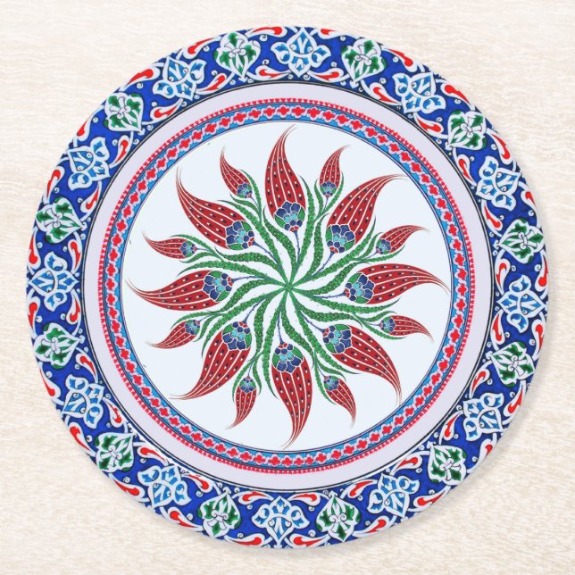 Elegant Luxurious Paper Coasters (Front)