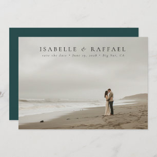 Elegant Luxurious Photo Emerald Green Wedding Save The Date